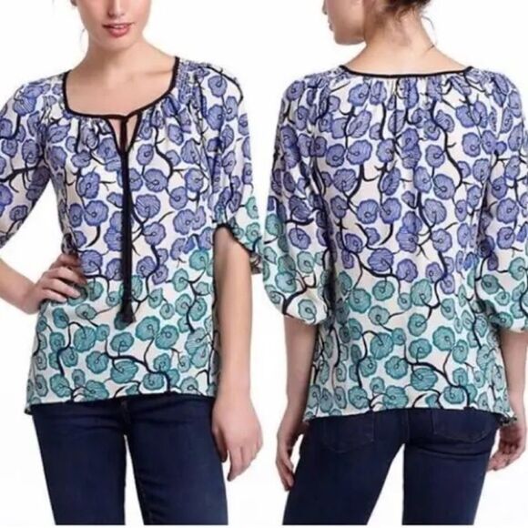 Anthropologie Tops - Anthropologie Vanessa Virginia Blooming Branches Print Blouse Size 0